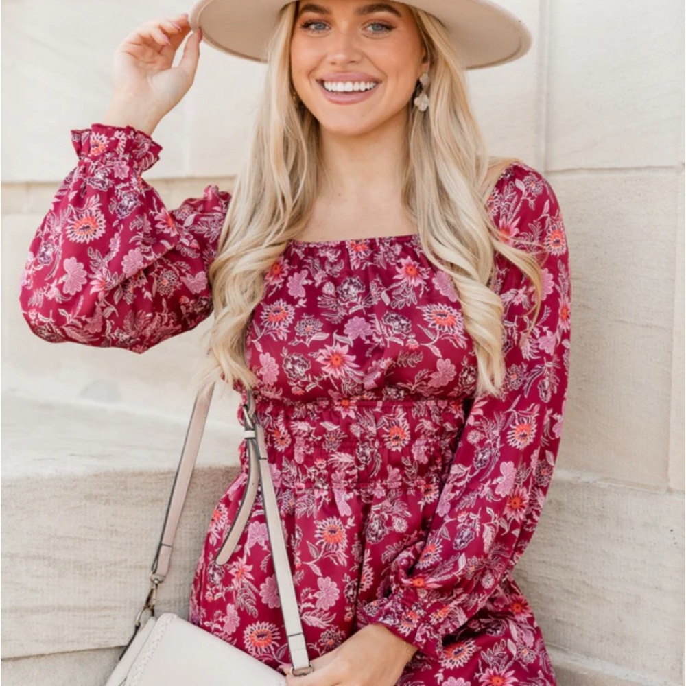 NWOT Floral Off-Shoulder Romper